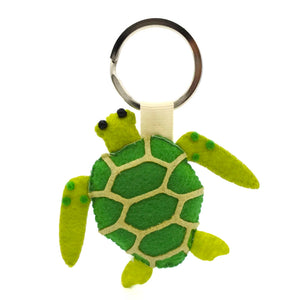 Sunny Green Sea Turtle Keychain