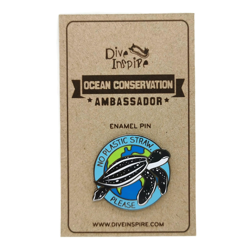 Cocktail Critters Turtle (No Straws) Enamel Pin