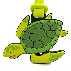 Sunny Green Sea Turtle Luggage Tag