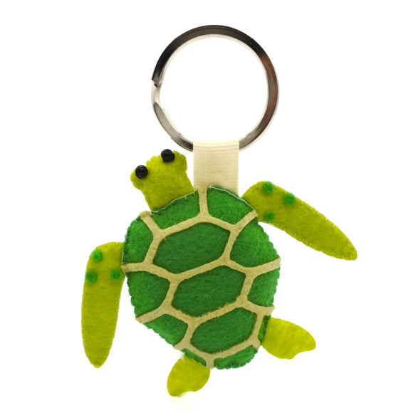 Sunny Green Sea Turtle Keyring